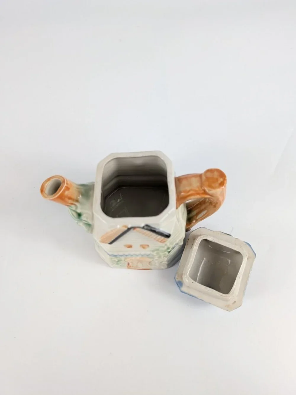 Vintage Cottageware Dutch Windmill Ceramic Teapot Made in Japan